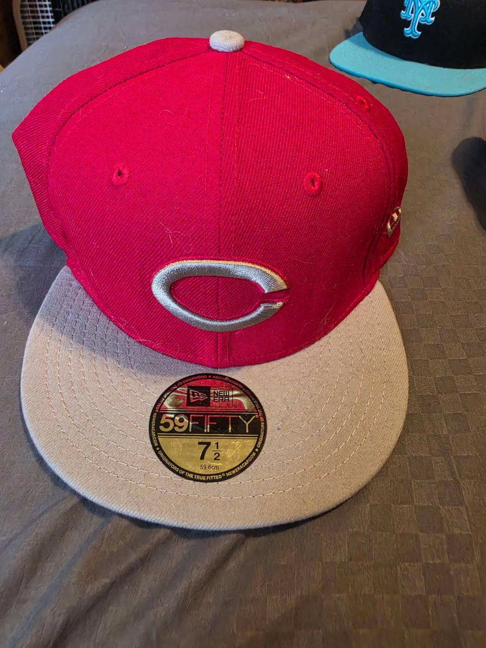 New Era Kids Red and Gray 59FIFTY Fitted Cap - Cincinnati C